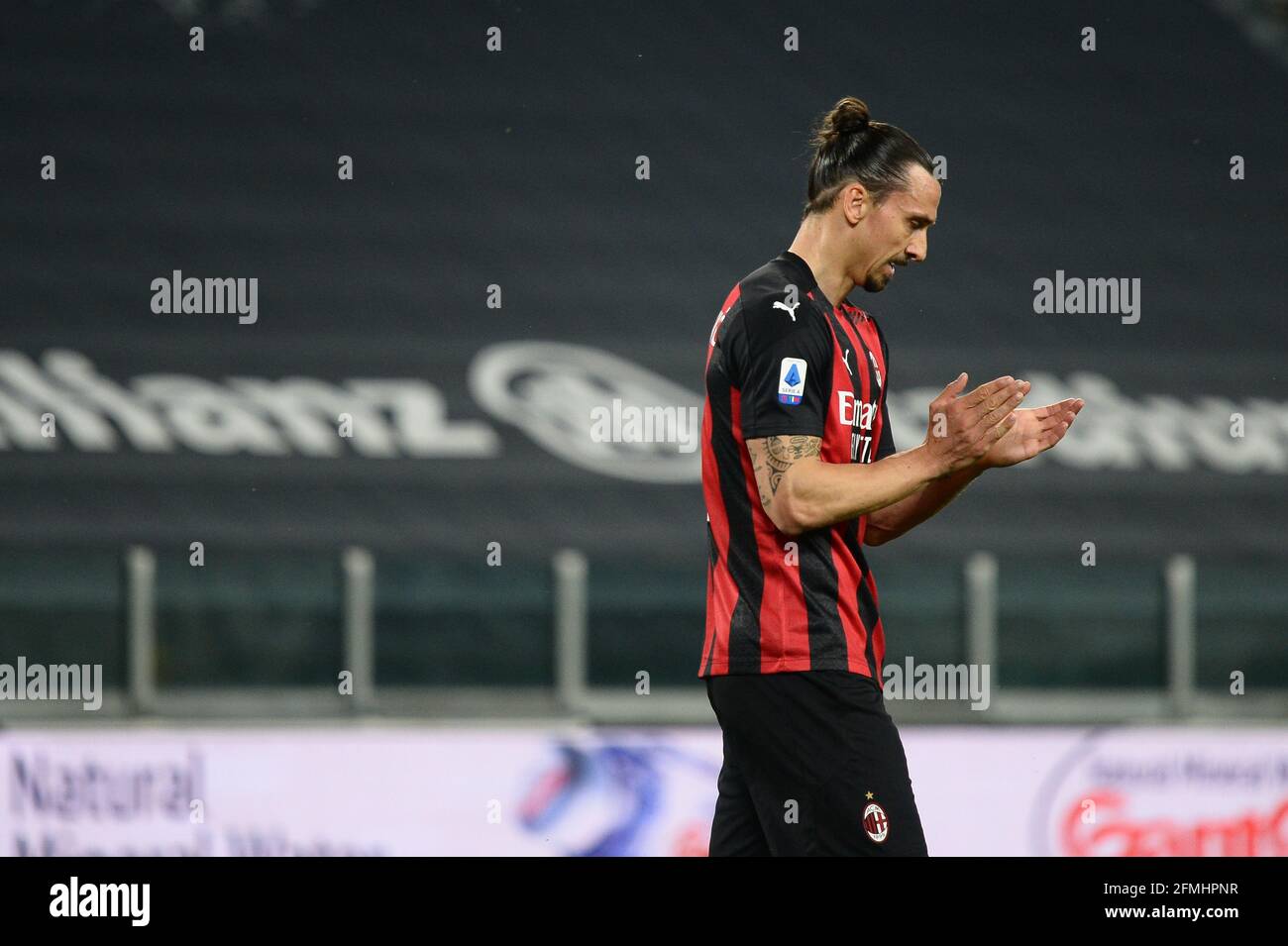 Turin, Italy. 09th May, 2021. Zlatan Ibrahimovic of AC Milan during the  Serie A football match between Juventus FC and AC Milan. Sporting stadiums  around Italy remain under strict restrictions due to