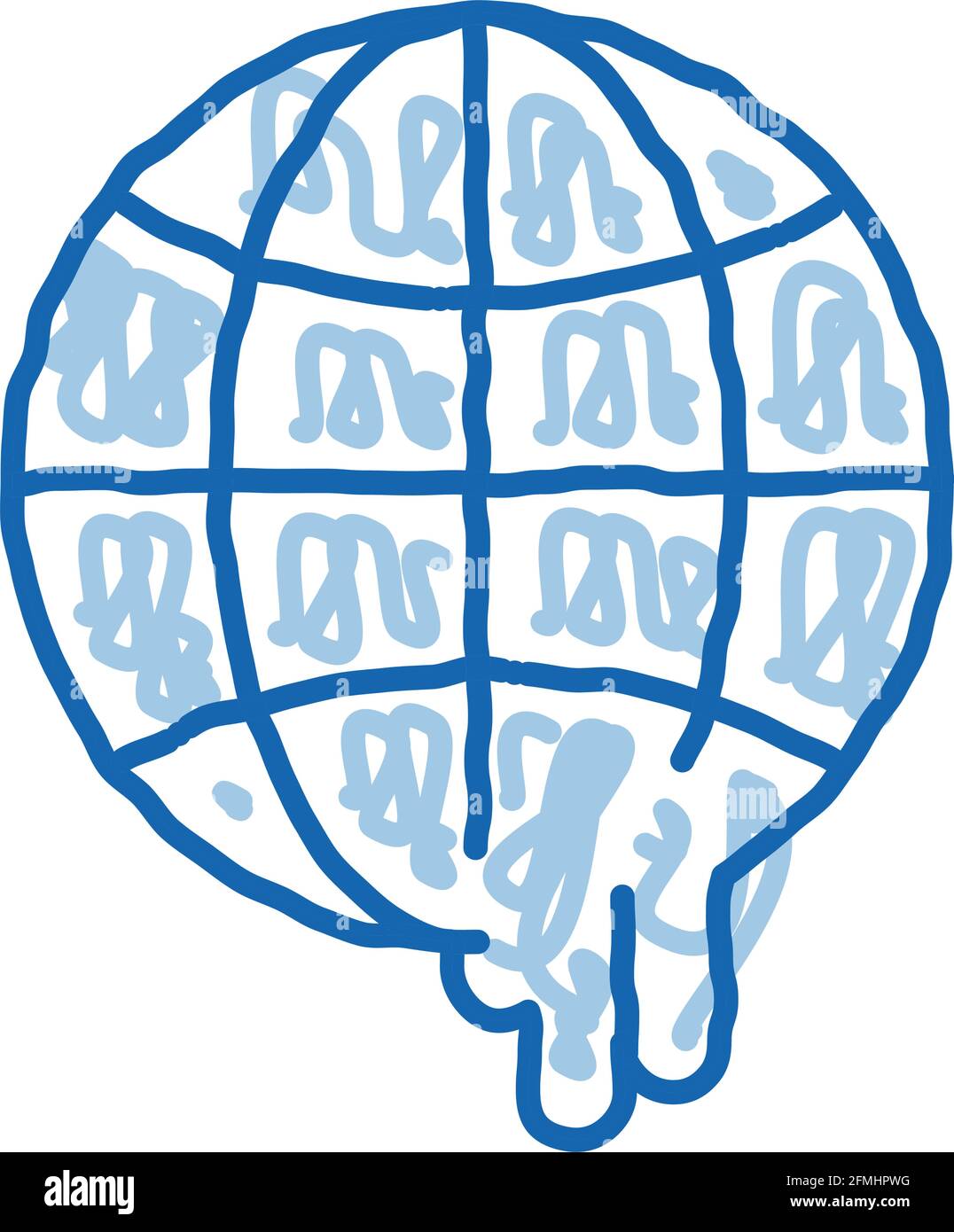 global warming doodle icon hand drawn illustration Stock Vector Image ...