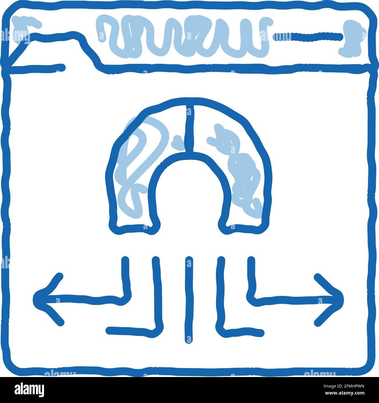 folder magnetic pull doodle icon hand drawn illustration Stock Vector ...