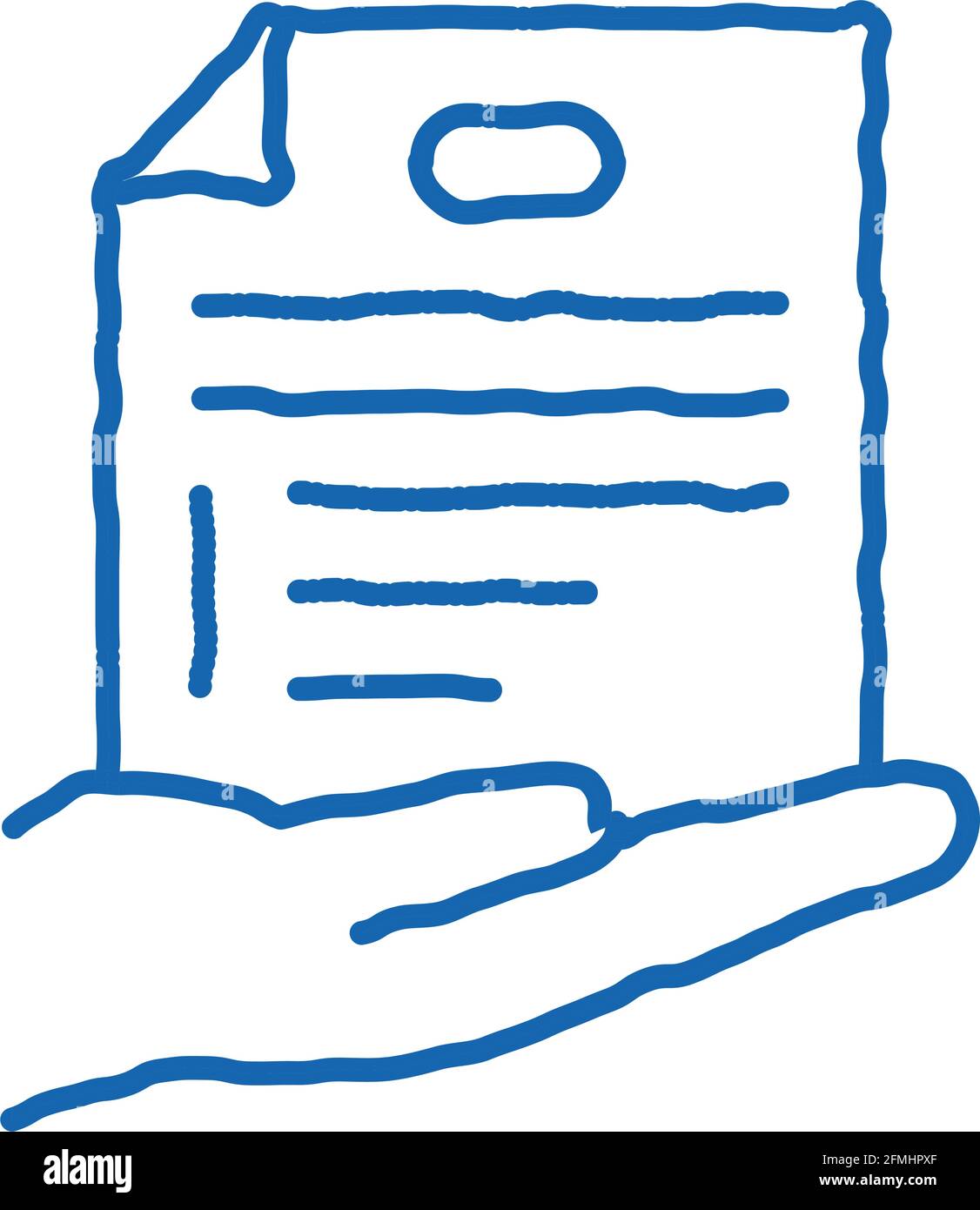 document in hand doodle icon hand drawn illustration Stock Vector Image ...
