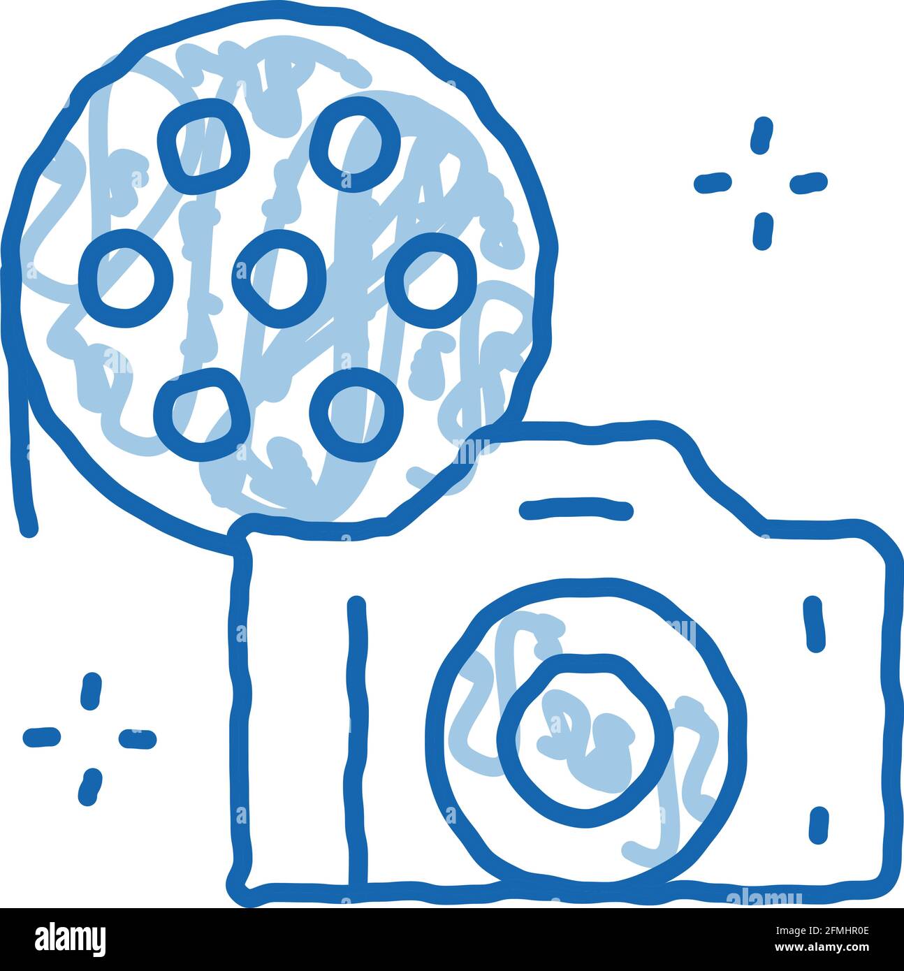 camera film doodle icon hand drawn illustration Stock Vector Image ...