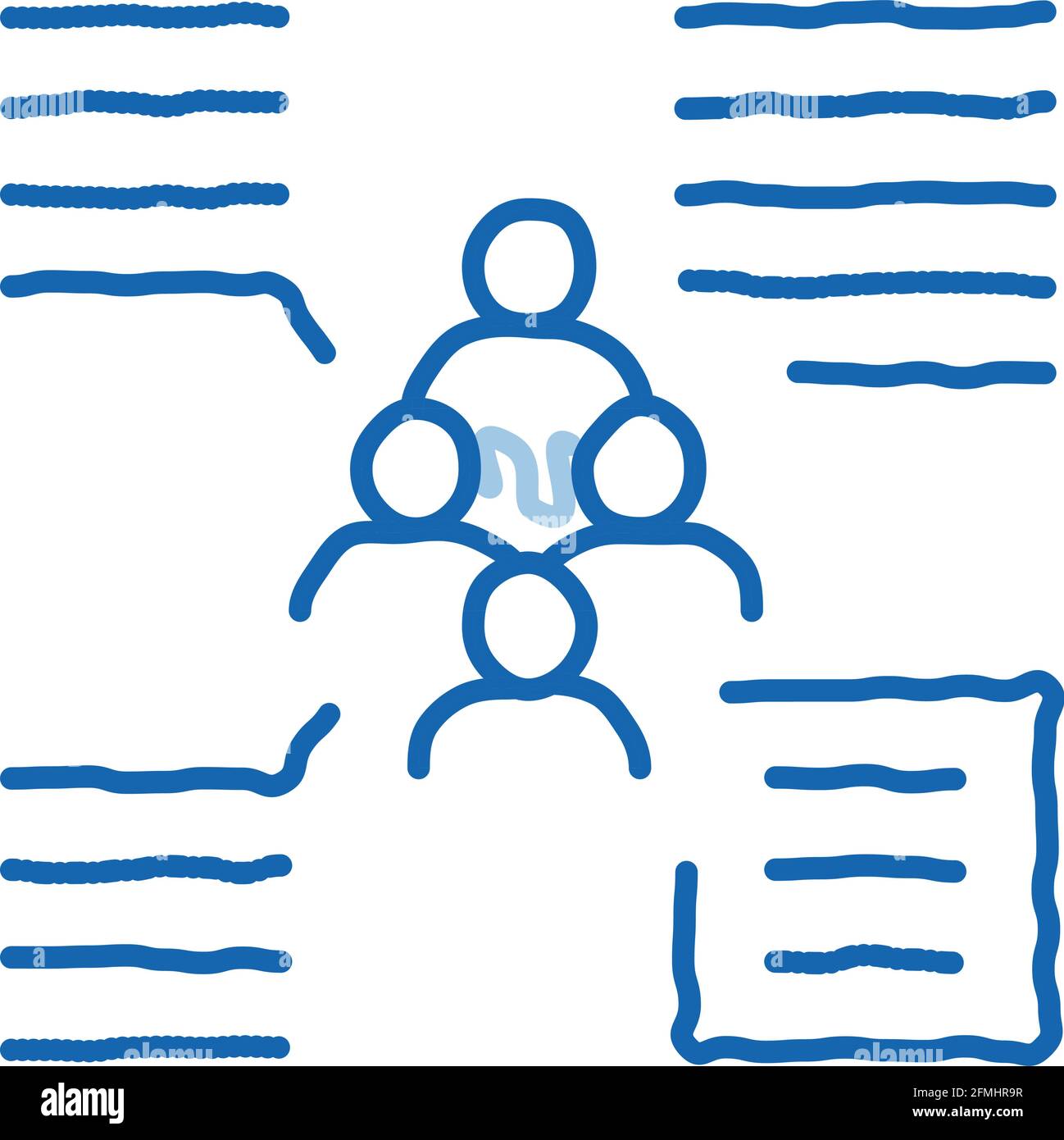 functions of person from group doodle icon hand drawn illustration ...