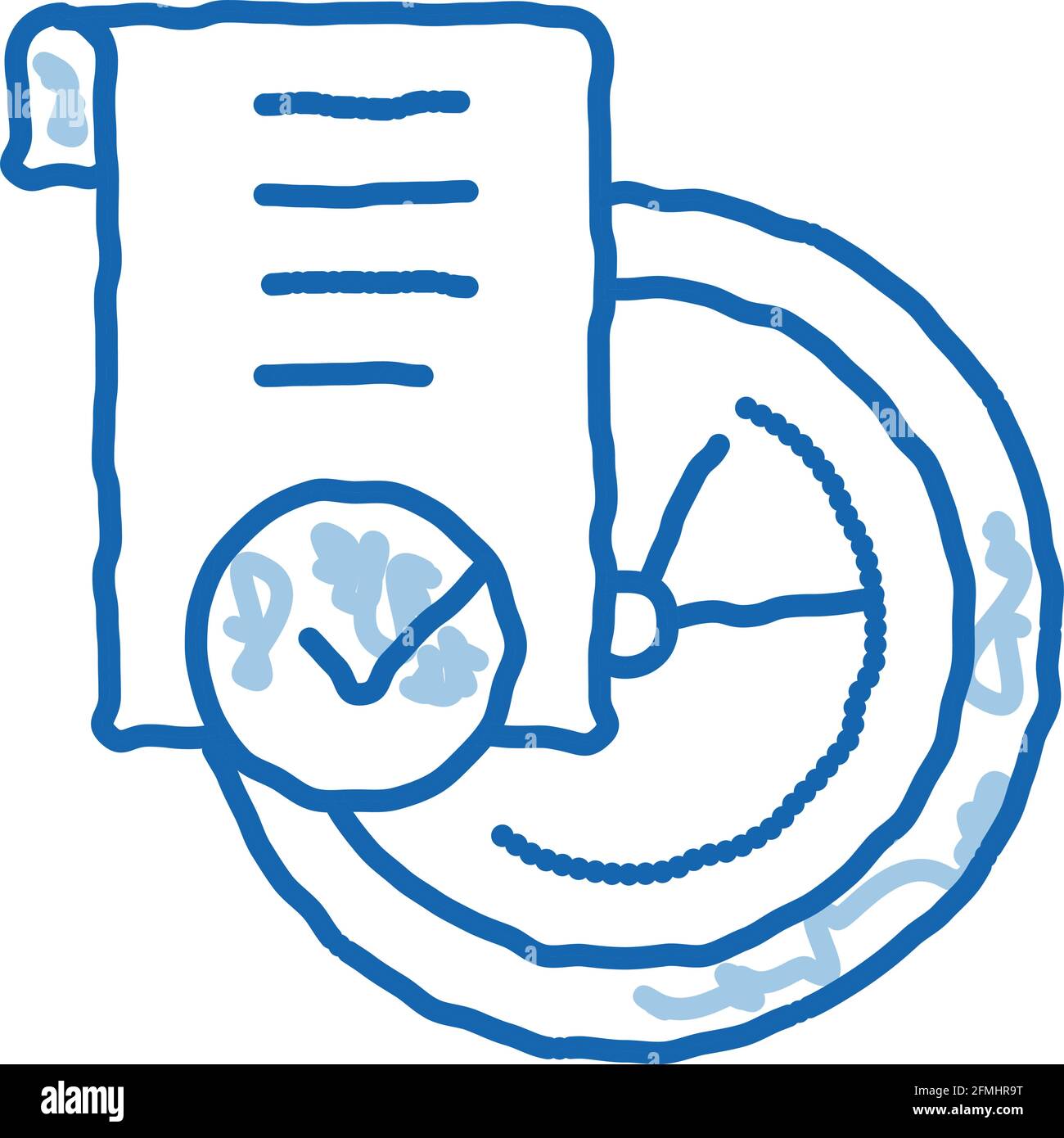 temporary document doodle icon hand drawn illustration Stock Vector ...