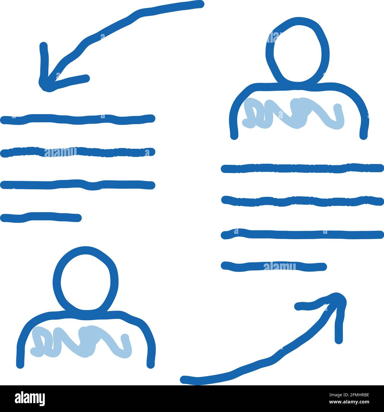knowledge sharing doodle icon hand drawn illustration Stock Vector ...