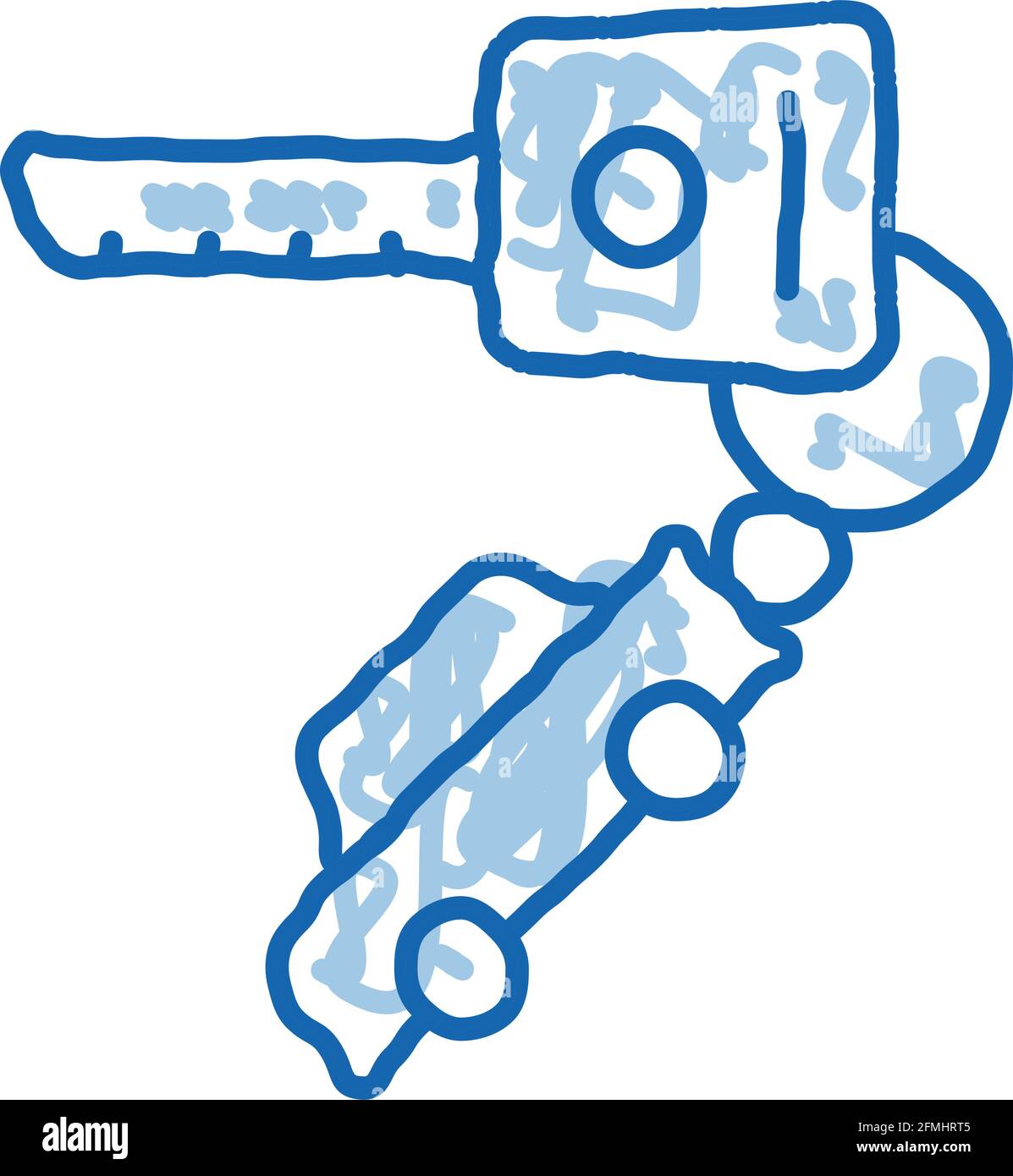 car keys doodle icon hand drawn illustration Stock Vector