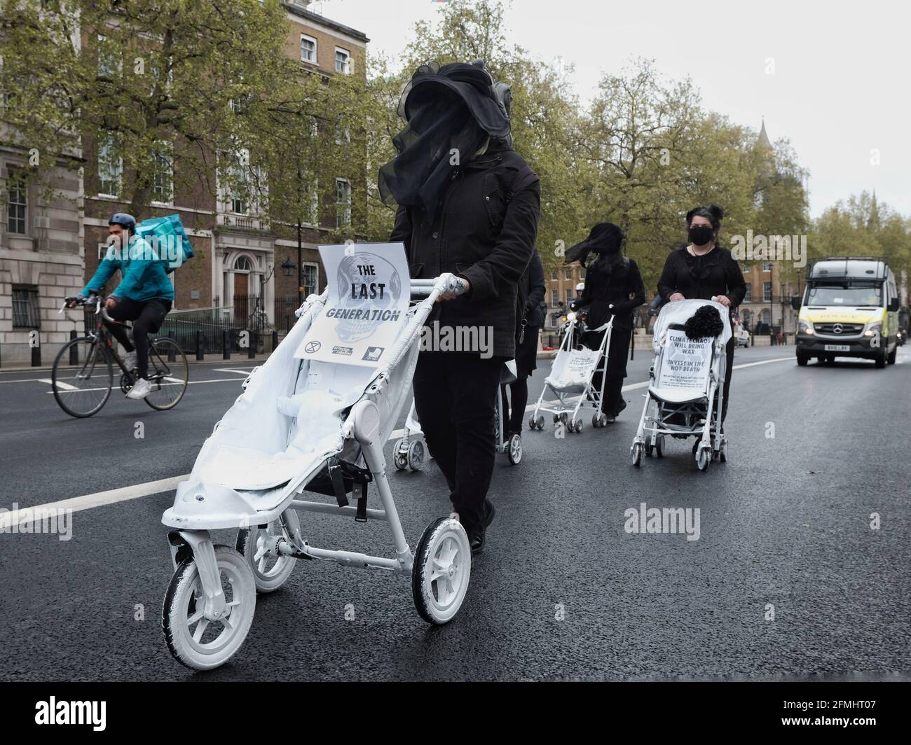 Extinction Rebellion stage a demonstration in central London to highlight government inaction over climate change failing children. Stock Photo