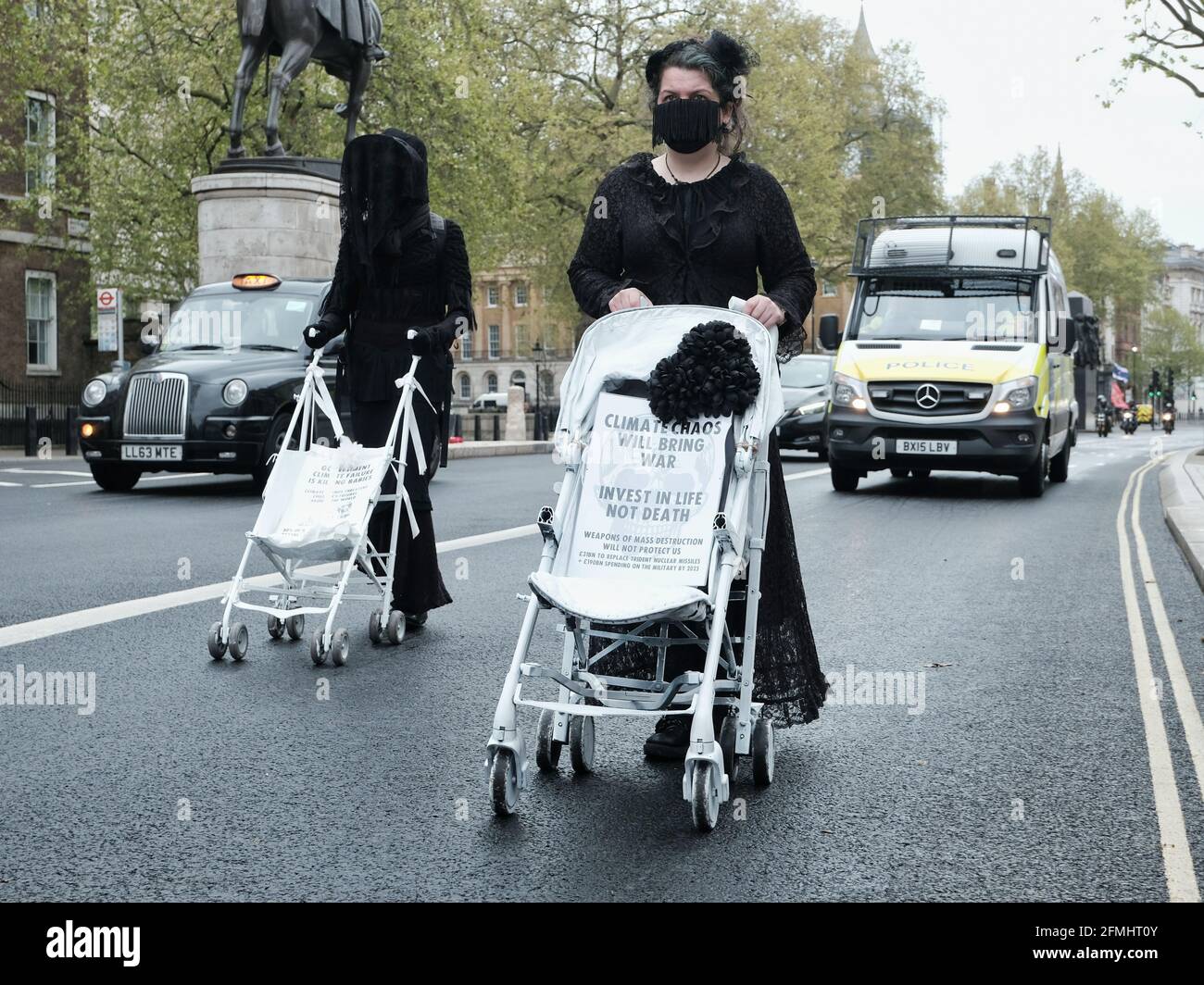 Extinction Rebellion stage a demonstration in central London to highlight government inaction over climate change failing children. Stock Photo