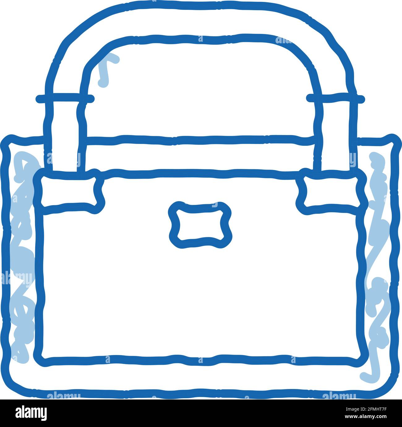 fashionable women bag doodle icon hand drawn illustration Stock Vector ...
