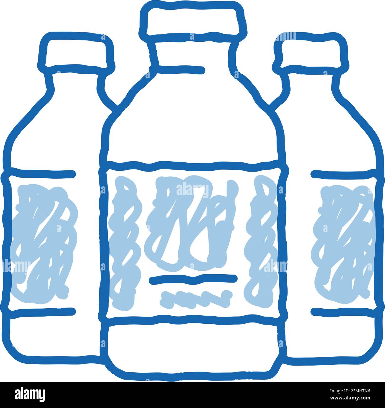 liquid bottles doodle icon hand drawn illustration Stock Vector Image ...