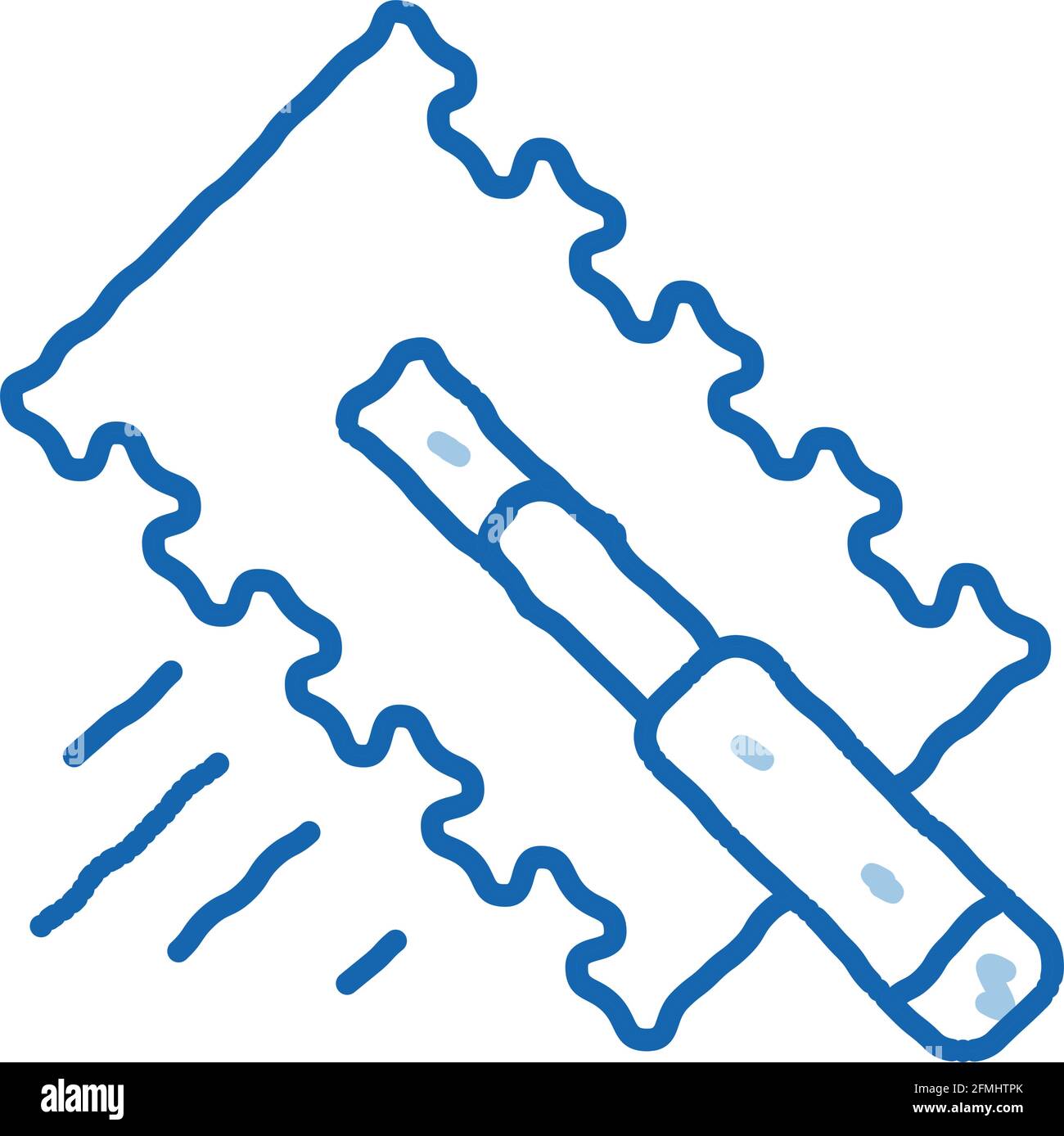 tile scraper doodle icon hand drawn illustration Stock Vector