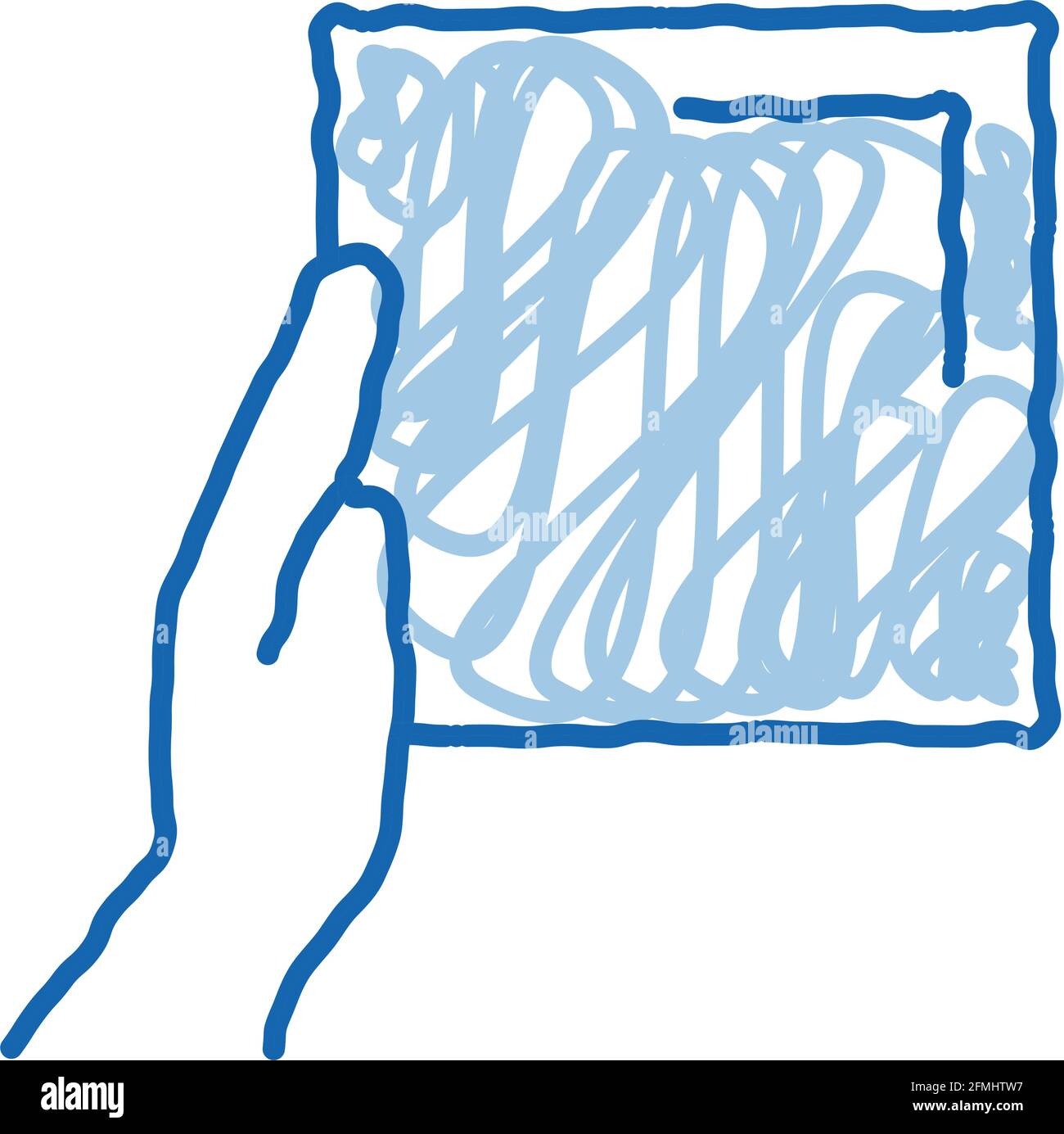 align tiles with hands doodle icon hand drawn illustration Stock Vector ...