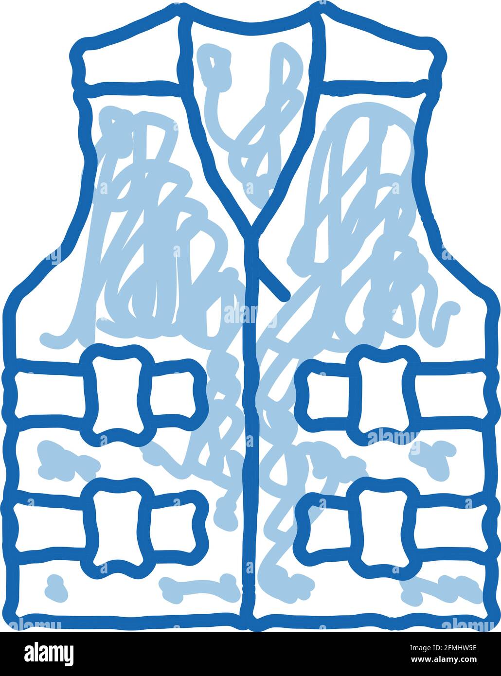 life vest doodle icon hand drawn illustration Stock Vector Image & Art ...