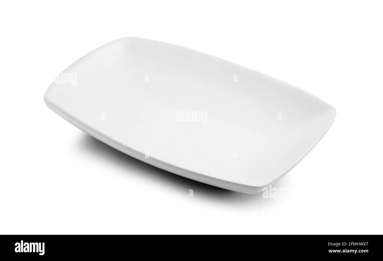 white plate isolated on white background Stock Photo - Alamy