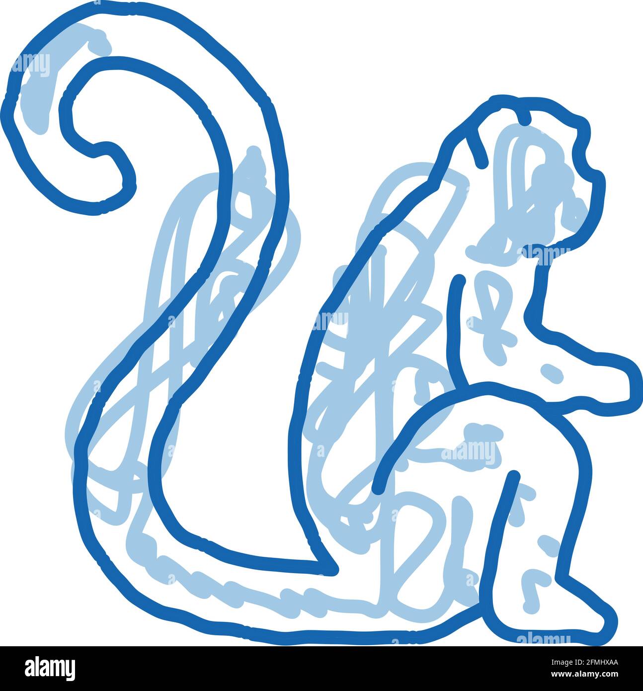 malaysian monkey doodle icon hand drawn illustration Stock Vector Image ...