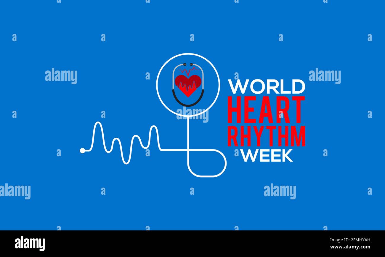 World Heart Rhythm Week Awareness Concept Observed on June Every Year