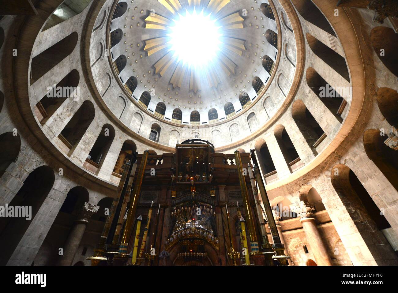 The Aedicule Inside The Church Of The Holy Sepulchre In Jerusalem Stock ...