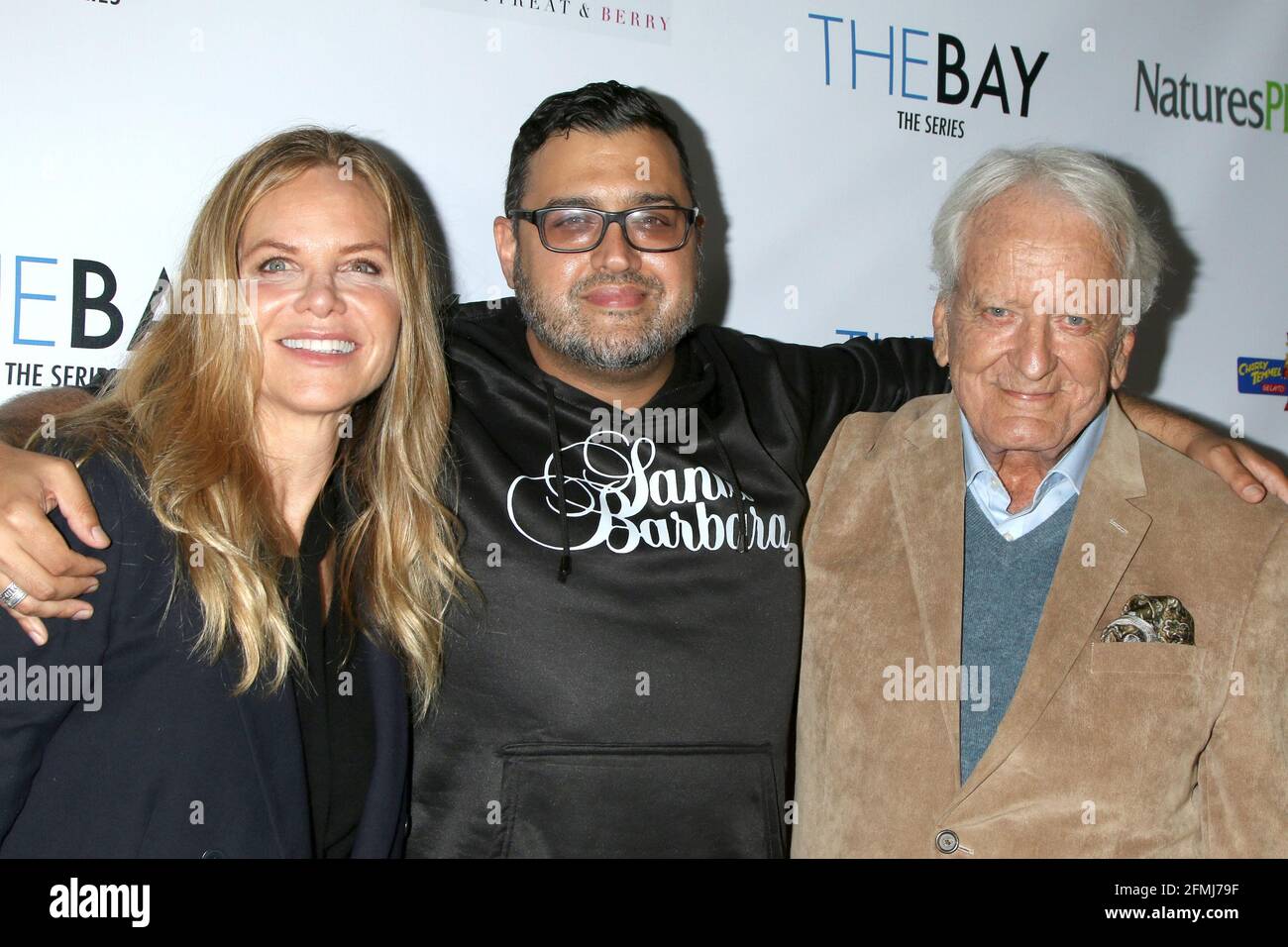 May 8, 2021, Los Angeles, CA, USA: LOS ANGELES - MAY 8:  Carrington Garland, Gregori  J Martin, and Nicolas Coster at the The Bay's  Season Finale Screening at the Private Residence on May 8, 2021 in Los Angeles, CA (Credit Image: © Kay Blake/ZUMA Wire) Stock Photo