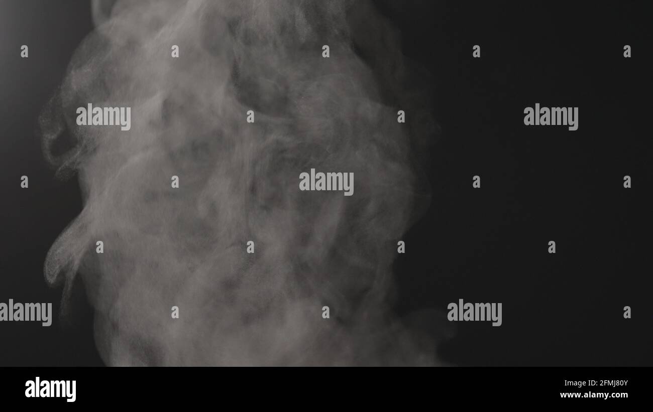 Water Steam Black Background