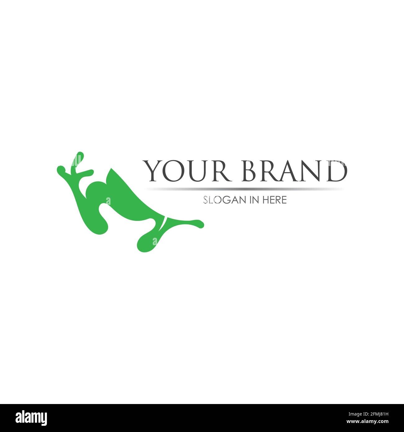 Frog Logo Template vector illustration design Stock Vector