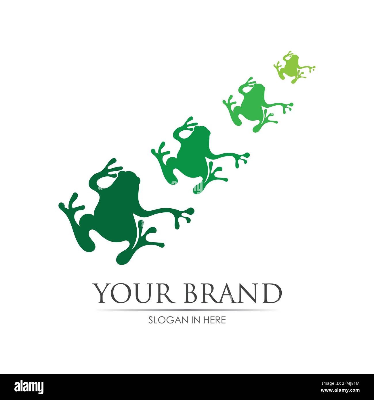 Frog Logo Template vector illustration design Stock Vector