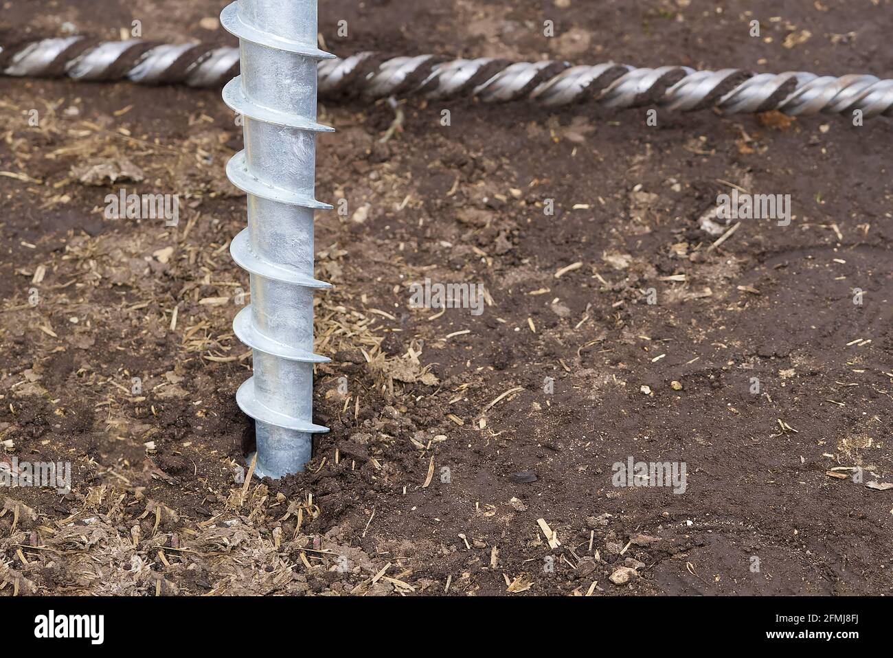 galvanized screw piles for the foundation. Lightweight and fast