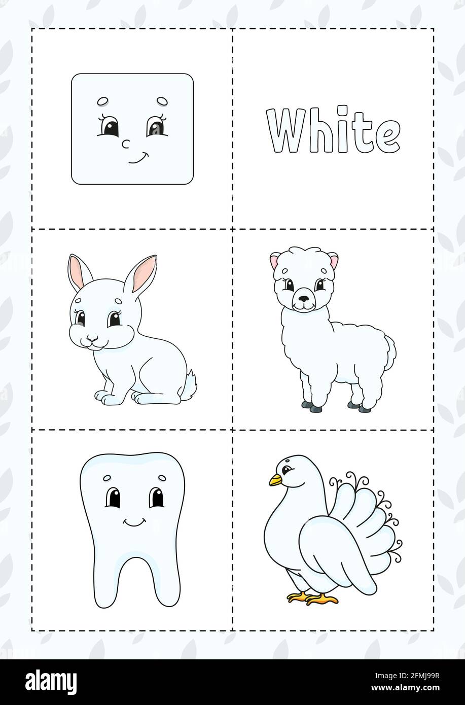 learning colors flashcard for kids cute cartoon characters picture set for preschoolers education worksheet vector illustration stock vector image art alamy