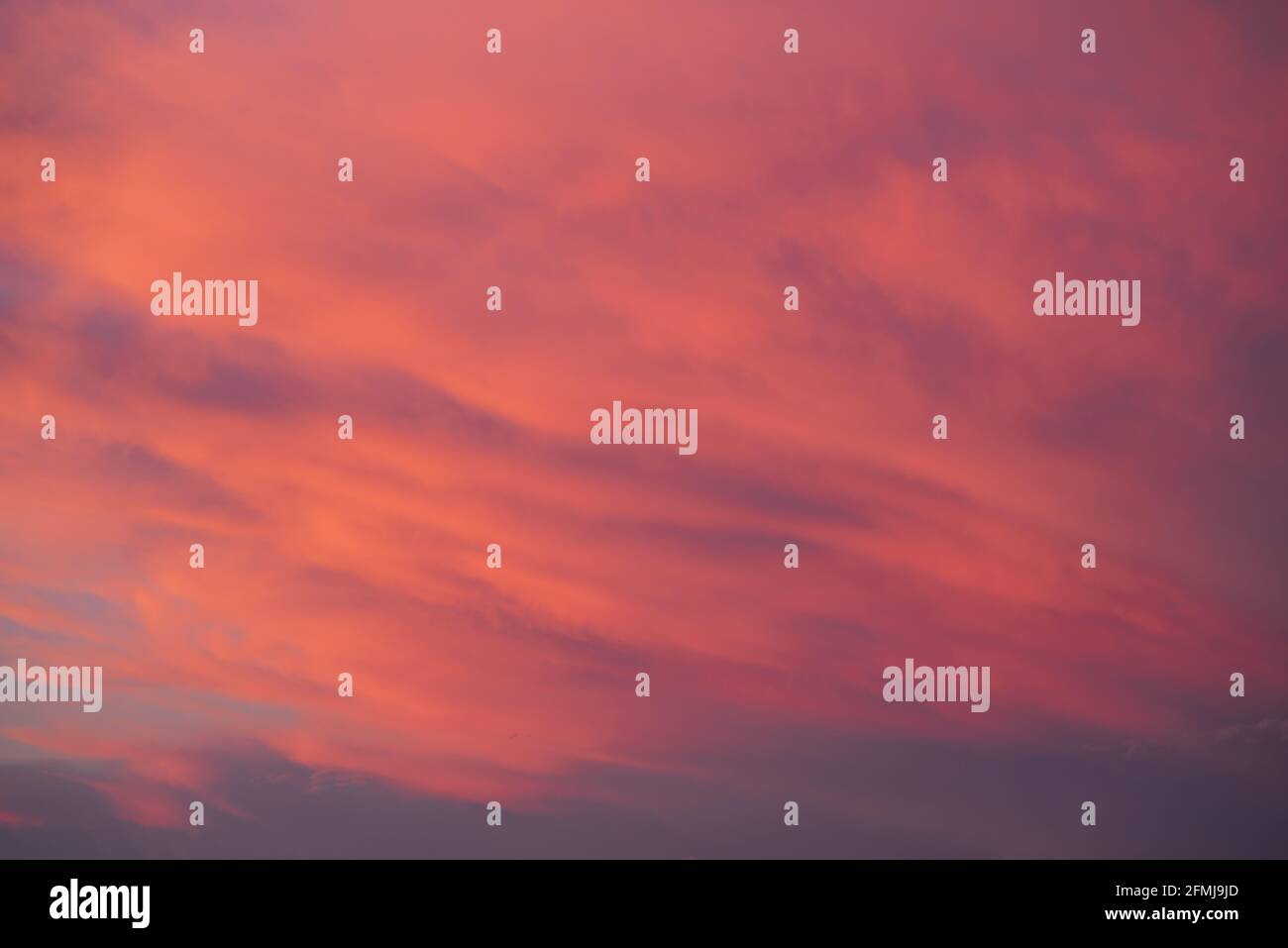 Bright dramatic sky seen during sunset Stock Photo