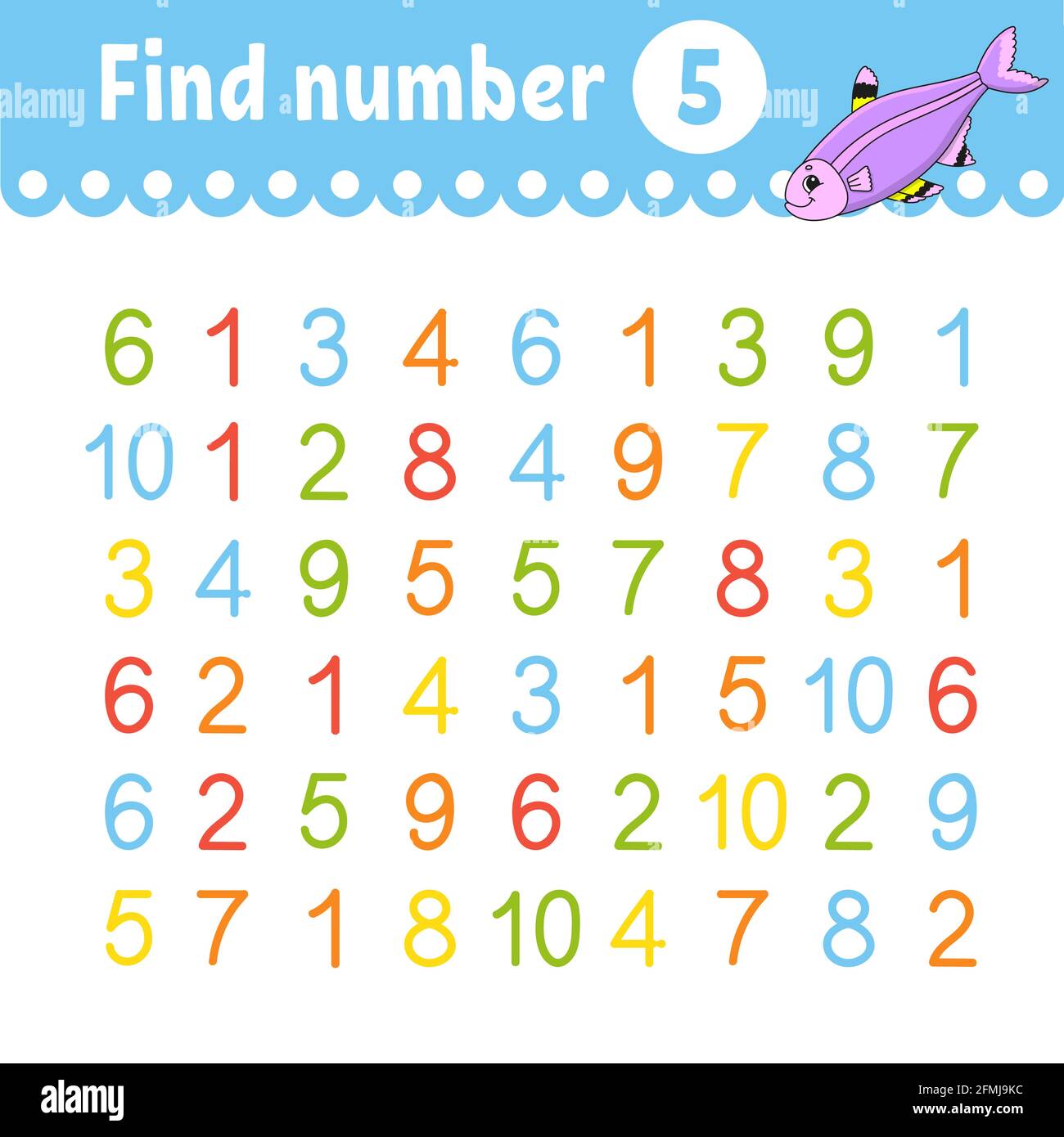 Find number. Education developing worksheet. Activity page with ...