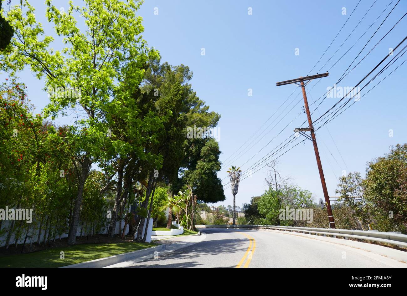 Beverly Hills, California, USA 9th May 2021 A general view of atmosphere of location where blood covered clothes were found after Manson Family Murders at Sharon Tate Cielo Drive Home, thrown off a hillside across from 2901 Benedict Canyon Drive in Beverly Hills, California, USA. Photo by Barry King/Alamy Stock Photo Stock Photo