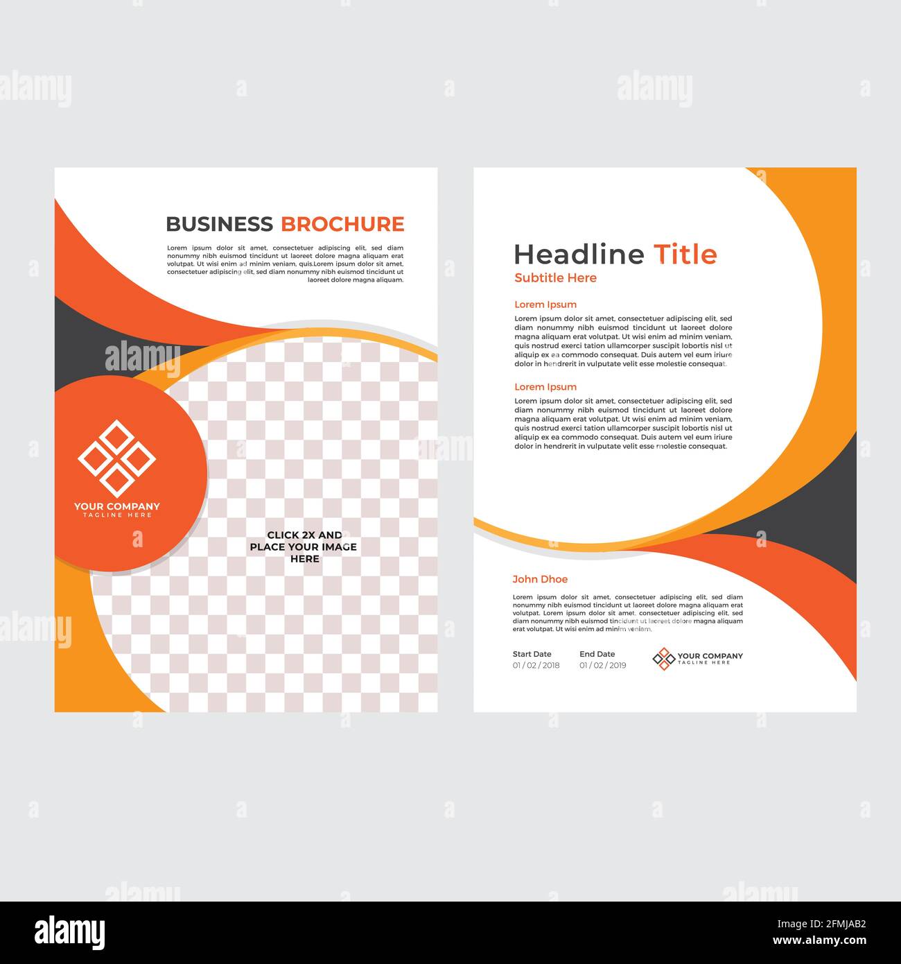 Business Brochure Paper and Flyer Layout Template Vector Stock Vector ...
