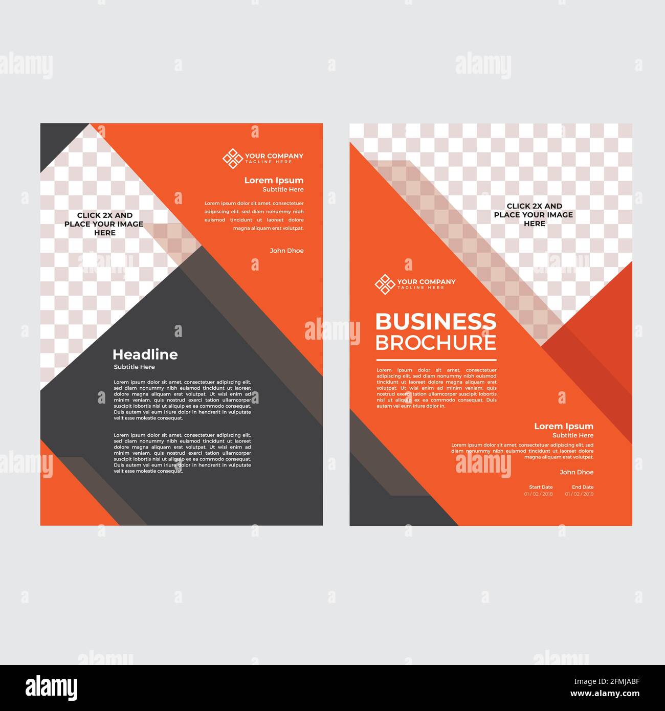 Business Brochure Paper and Flyer Layout Template Vector Stock Vector ...