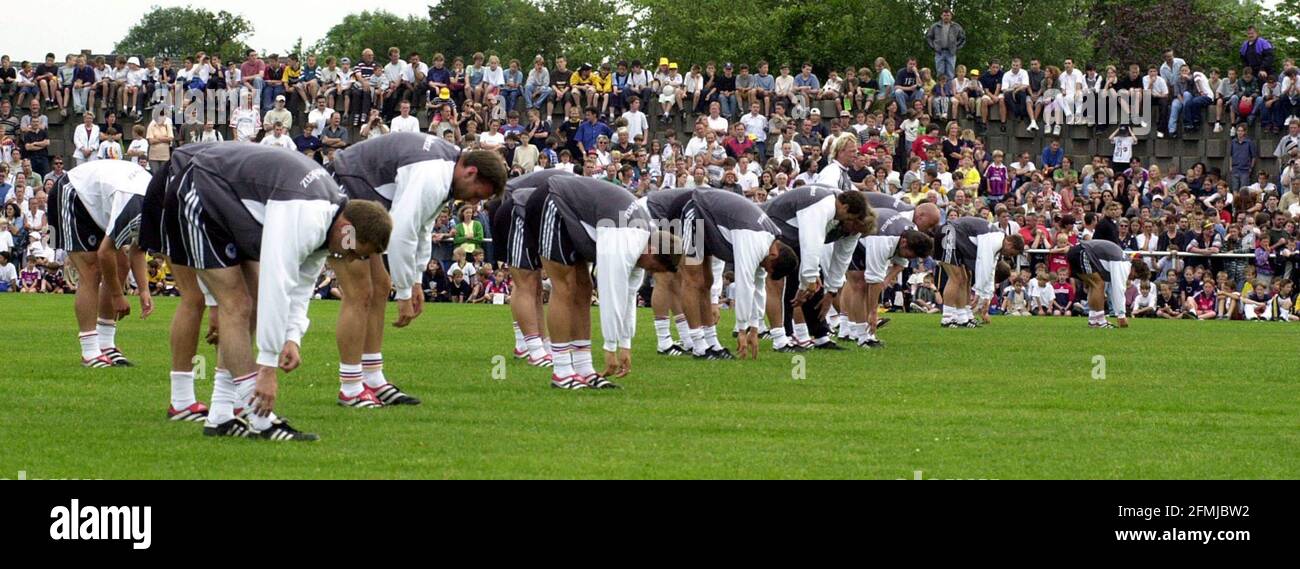 German Football Team training June 2000 Stock Photo