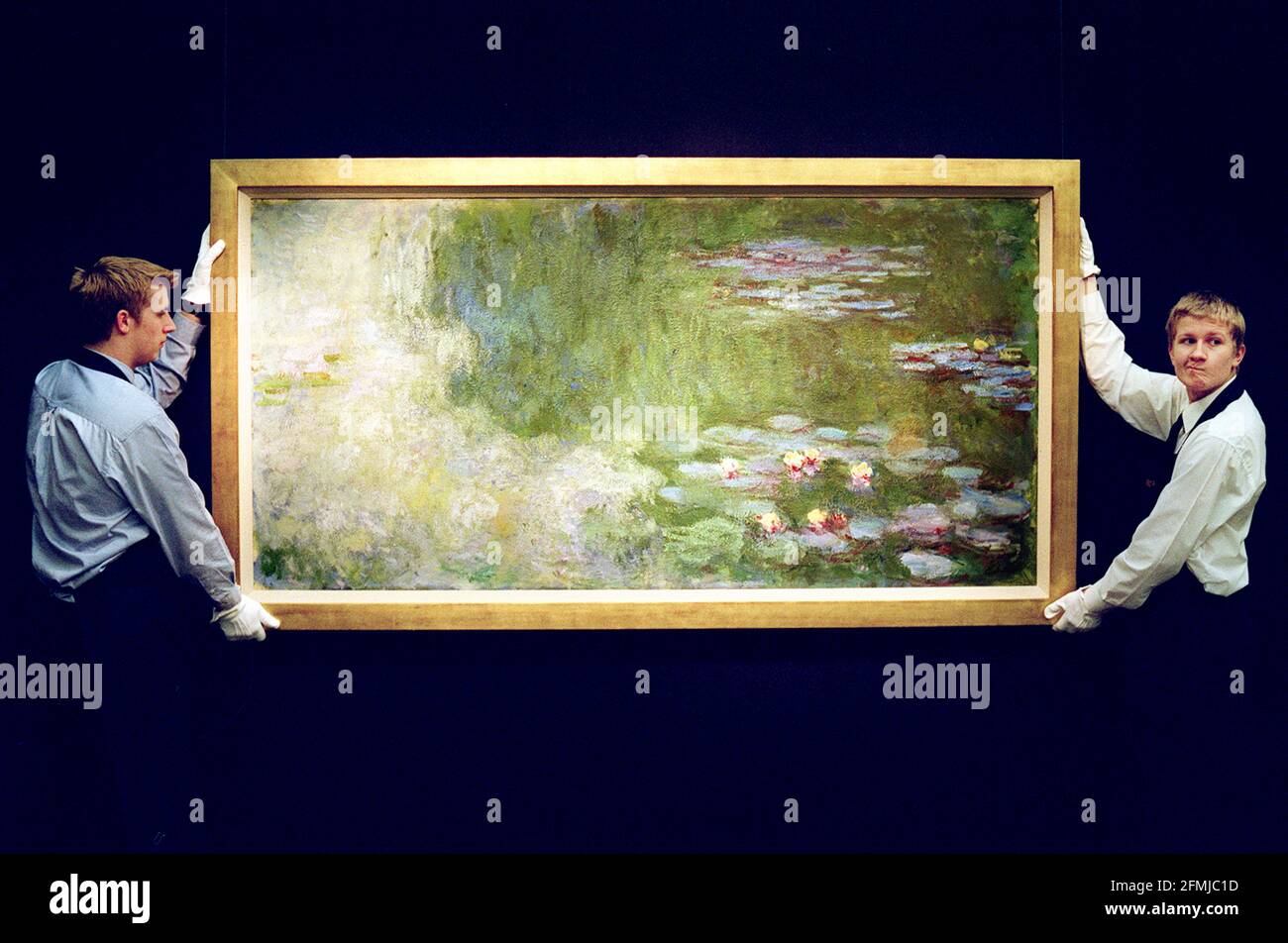 THE MONET 'WATERLILLIES' SOLD AT SOTHEBYS Stock Photo