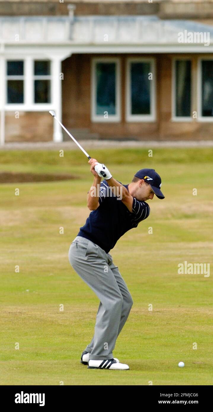 THE OPEN GOLF AT TROON 2004.  14/7/2004 SERGIO GARCIA ON THE 18TH PICTURE DAVID ASHDOWN Open Golf Troon 2004 Stock Photo