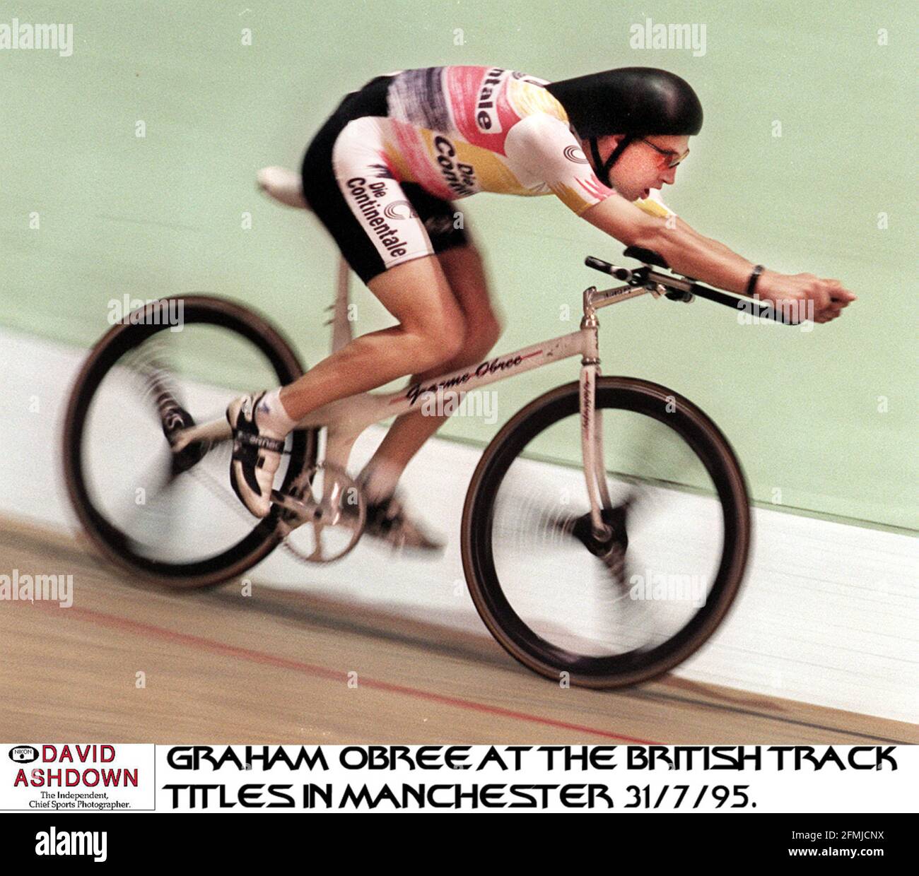 Graham Orbree Cycling at the british track titles in manchester Stock Photo