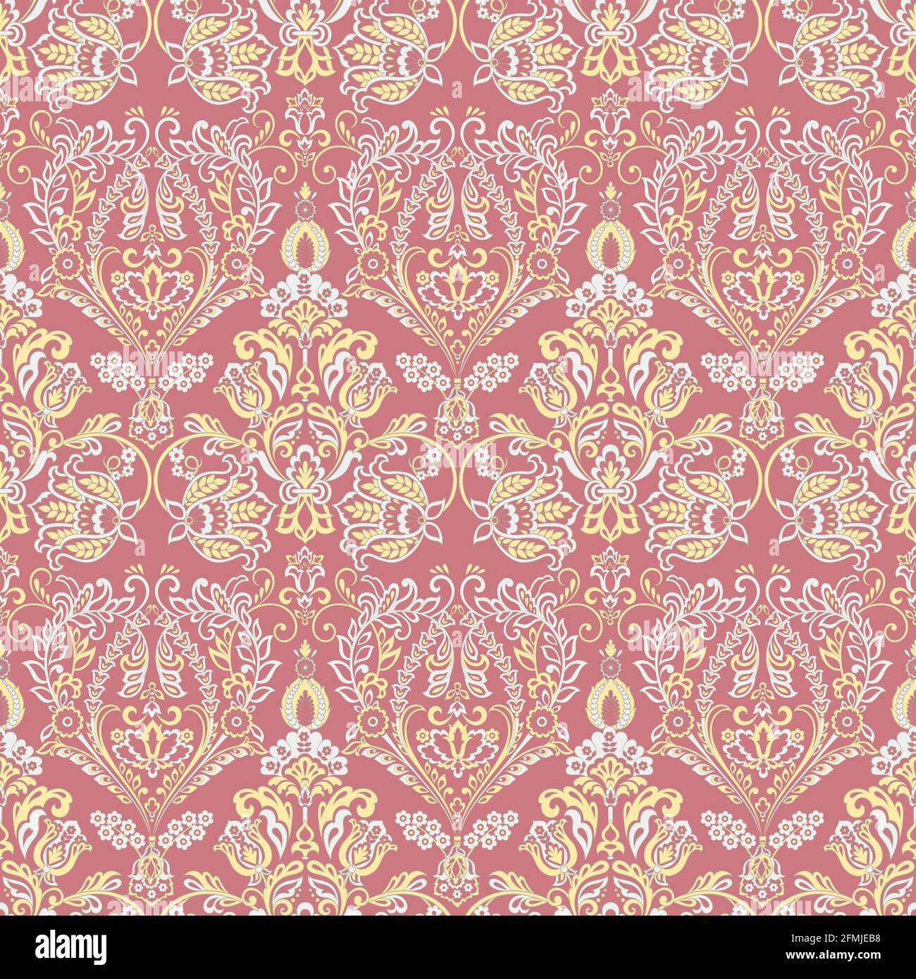 Baroque seamless floral pattern. Vector classic floral ornament Stock ...