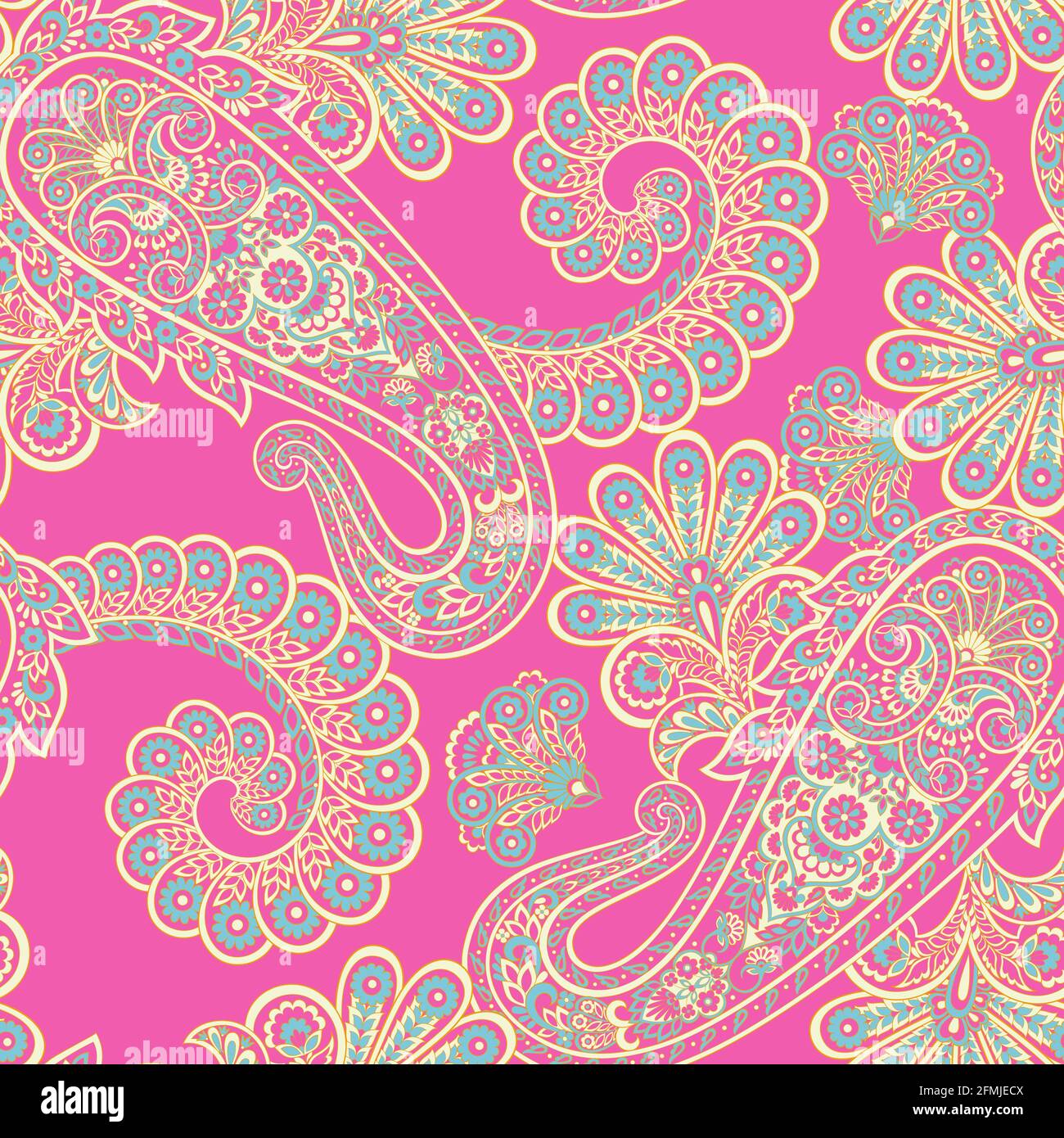 Paisley pattern, great design for any purposes. Seamless background Stock Vector