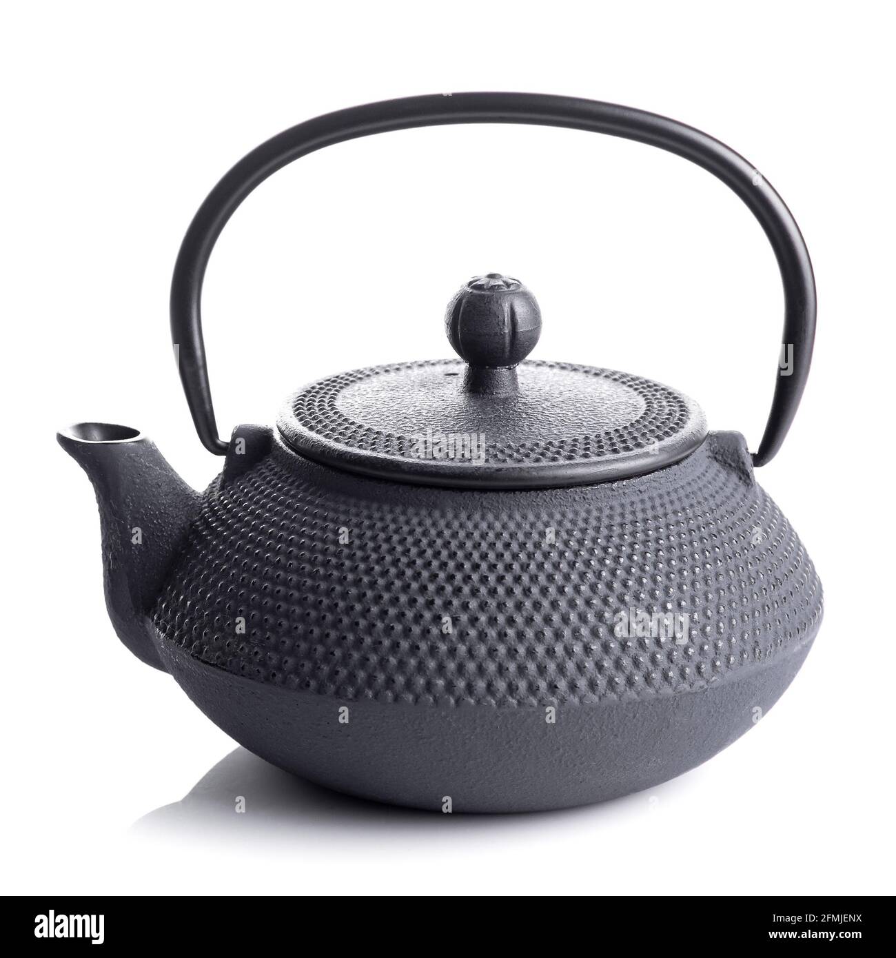 Japanese Iron teapot isolated on white background Stock Photo Alamy