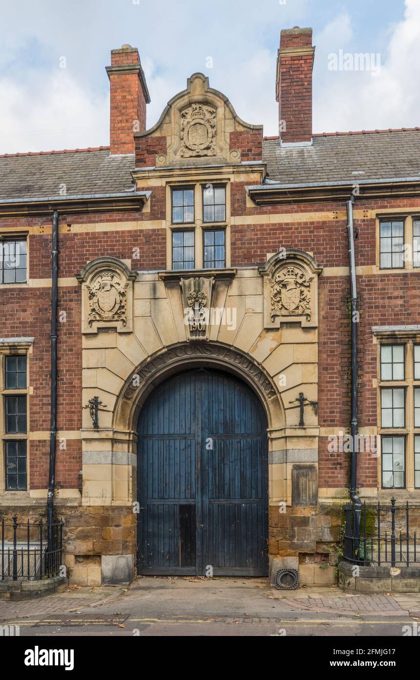 Entrance to the old County Constabulary Building, Northampton, UK Stock ...