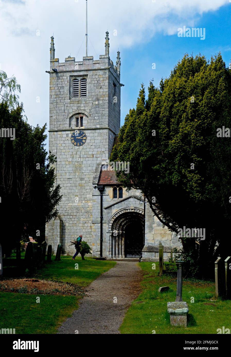 St Helen's church, in the village of Stillingfleet, North Yorkshire, England UK Stock Photo