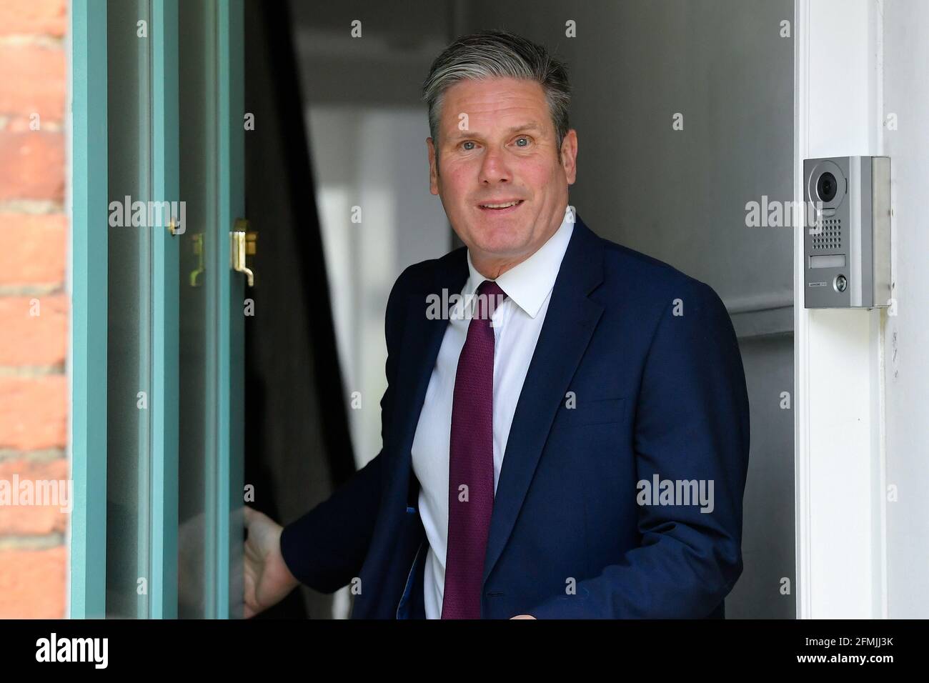 Britain’s Labour Party leader, Keir Starmer leaves his home in London, Britain May 10, 2021. REUTERS/Toby Melville Stock Photo