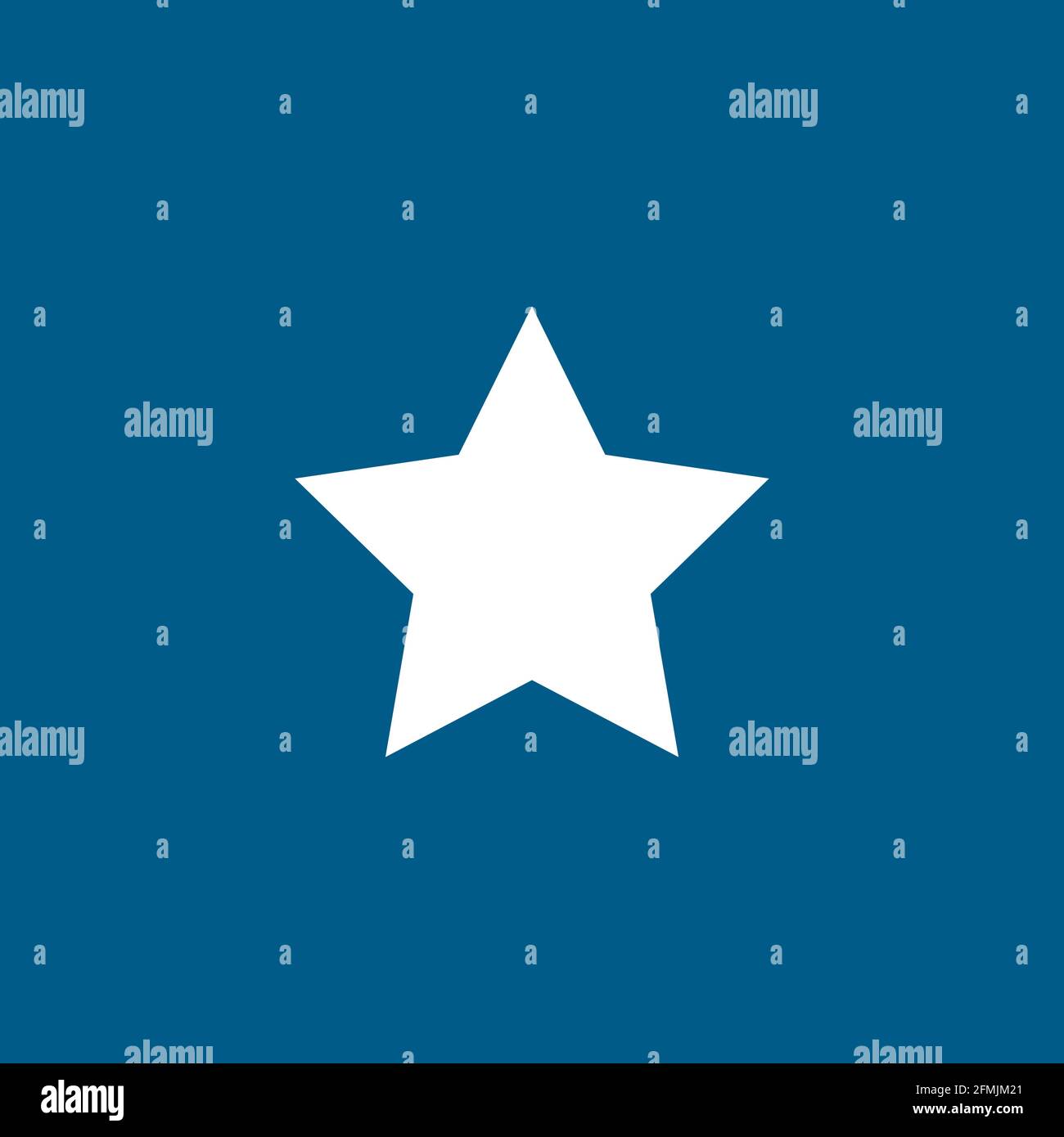 Star Icon On Blue Background. Blue Flat Style Vector Illustration. Stock Vector