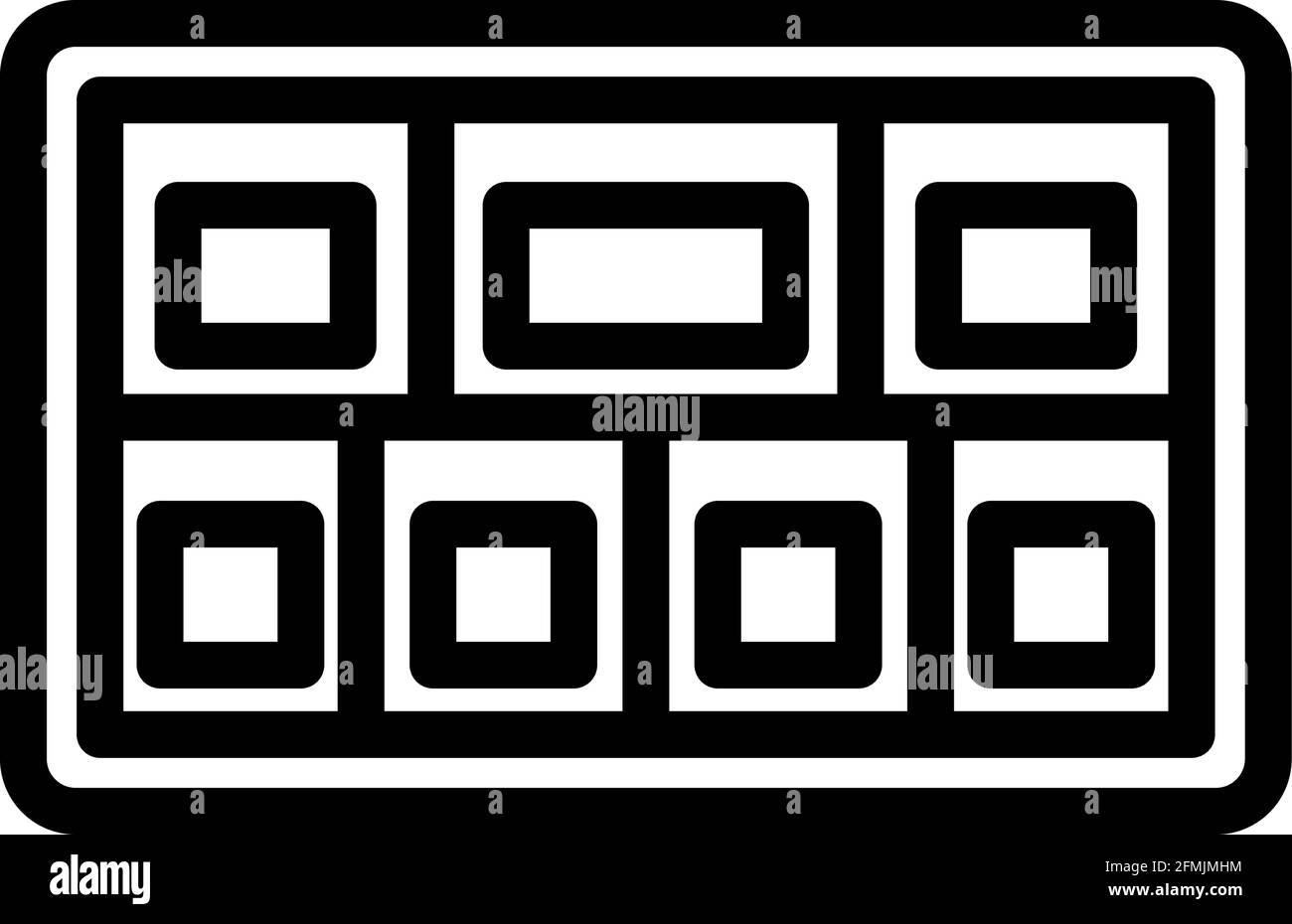 American Football Scoreboard Icon. Editable Bold Outline Design. Vector Illustration. Stock Vector