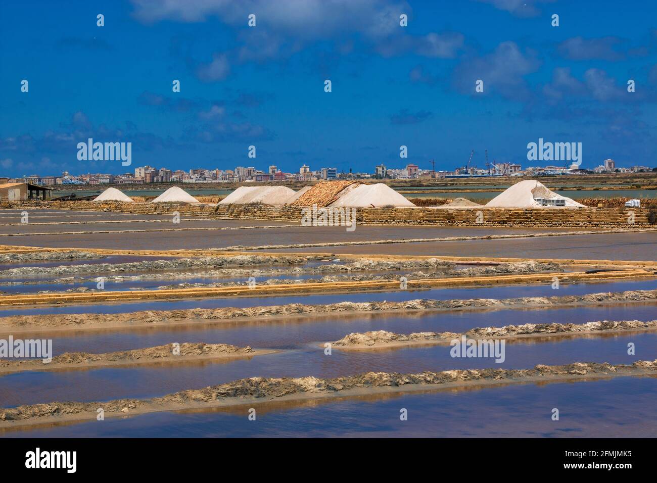 Italy, Sicily, Trapani, Nature Reserve of Salines Stock Photo
