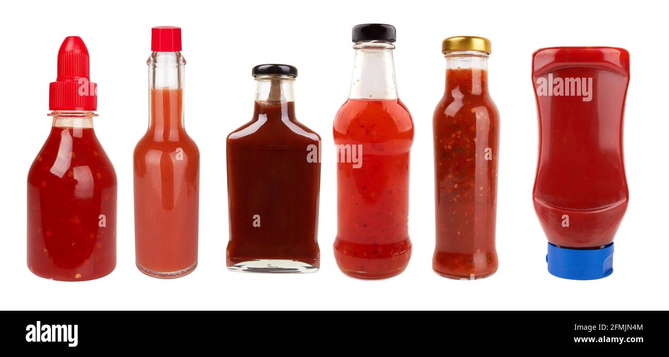 Bottle of tomato sauce isolated on white background Stock Photo - Alamy