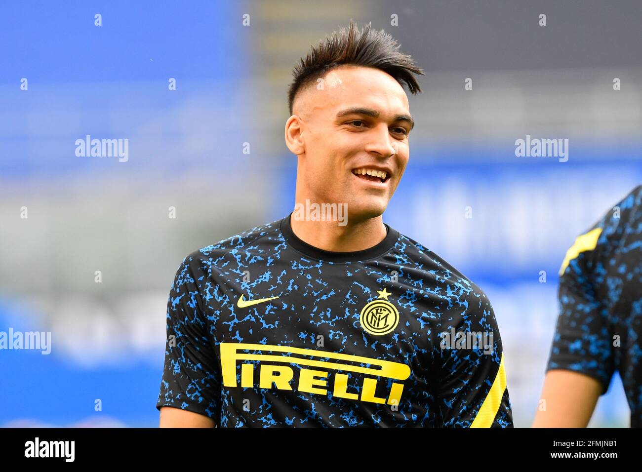 Milano, Italy. 08th, May 2021. Lautaro Martinez of Inter seen during the warm  up before the Serie A match between Inter and Sampdoria at Giuseppe Meazza  in Milano. (Photo credit: Gonzales Photo -