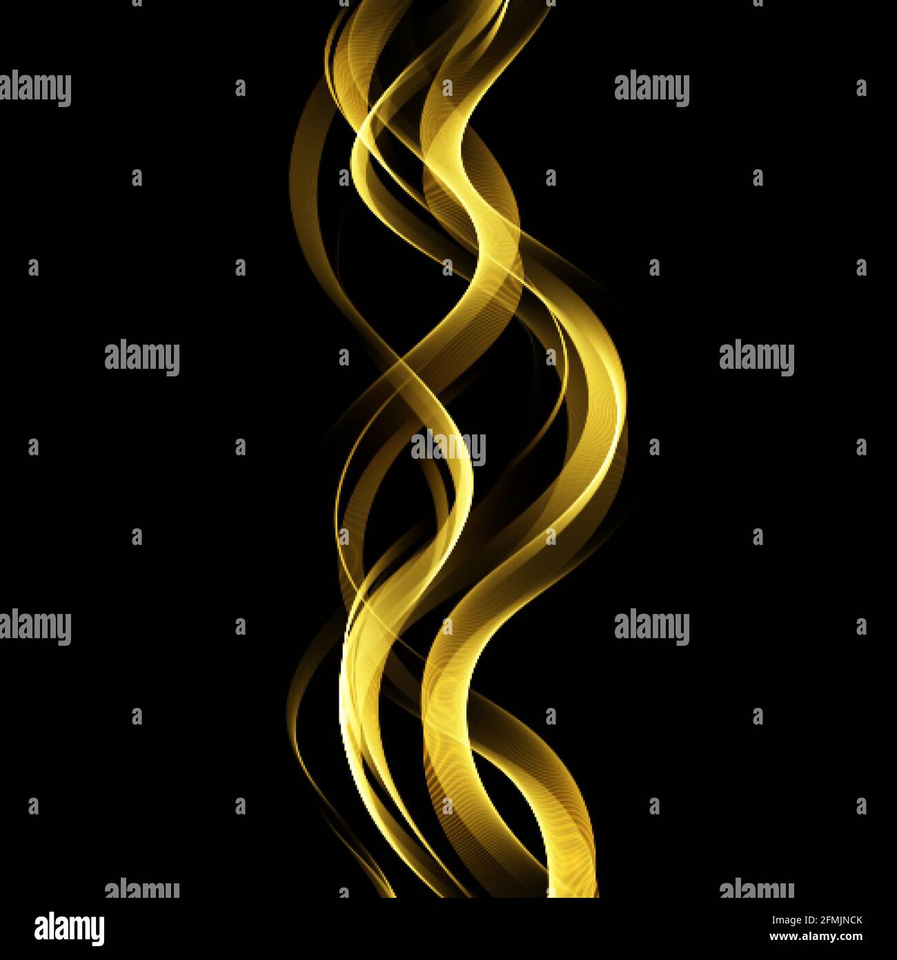 Abstract color gold wave design element Gold wave flow background Stock Vector