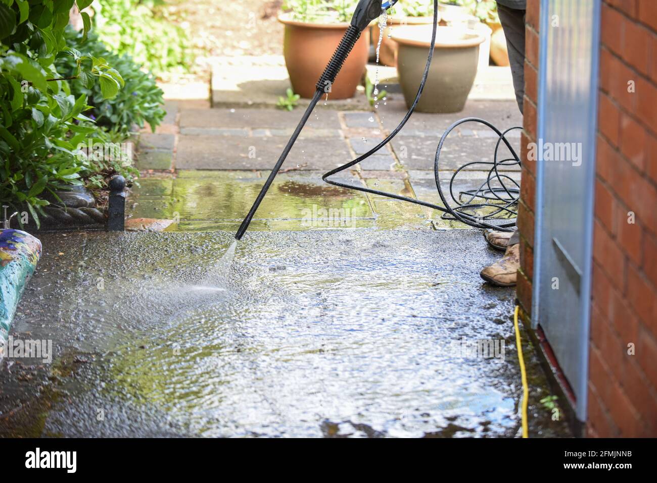 Power washing a patio hires stock photography and images Alamy