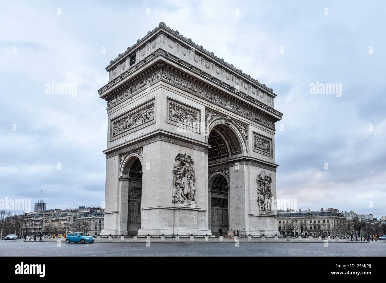 The Arc de Triomphe in Paris, France Stock Photo
