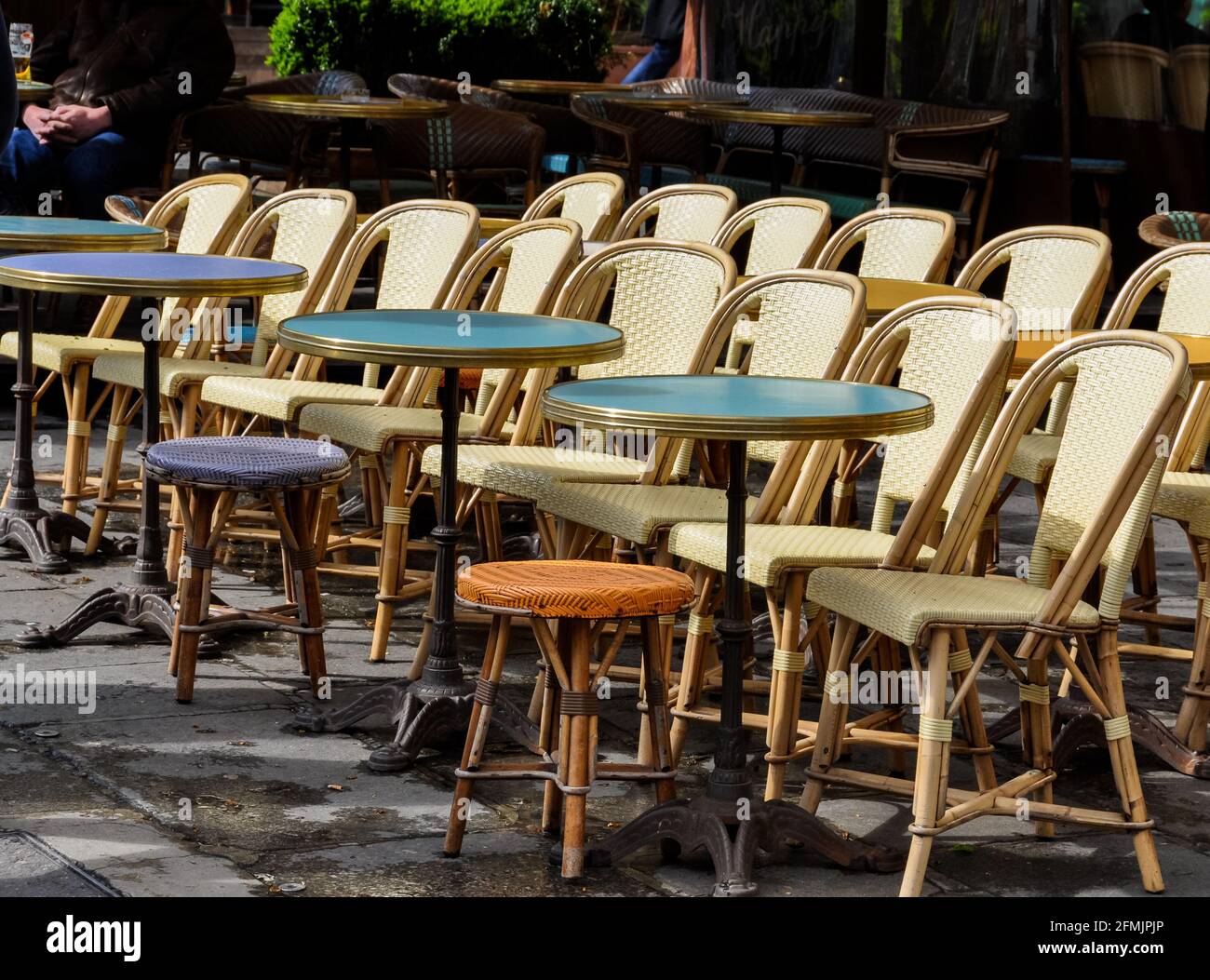 Cafe terrace in Paris, France Stock Photo